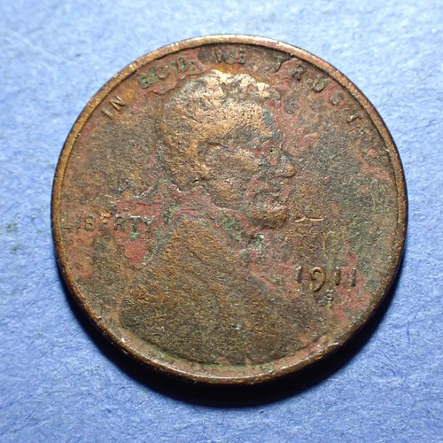 1911-S Lincoln cent  VF+ details