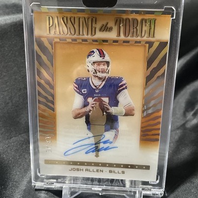 Josh Allen 2022 Panini Clearly Donruss Passing the Torch Auto /49 Buffalo Bills