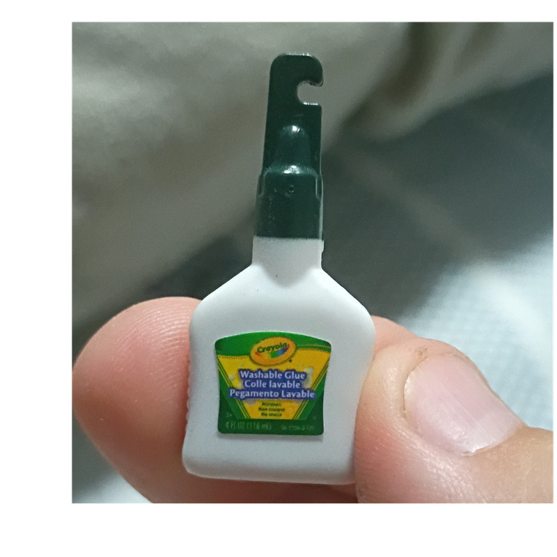 Crayola Washable Glue White Miniature Bottle Pretend Play Grocery Toy