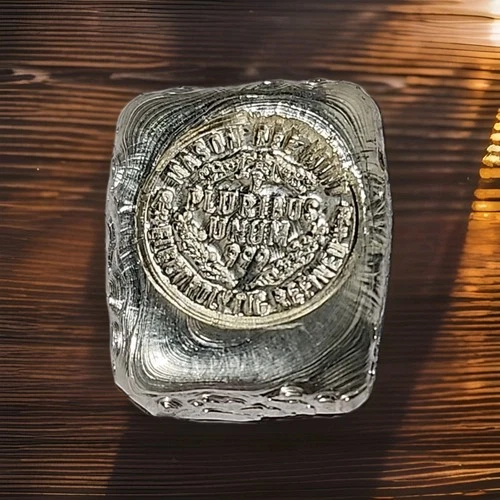 999 Silver One Troy Oz Recycled Refined Hand Poured Bullion Mason Bee Mint Ut #8