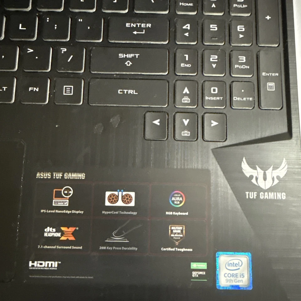 kostenloser Versand🔥 ASUS FX505G TUF 15,6"Intel i7/8GB/512GB/GTX1650 Laptop + Strom - Bild 3 von 4