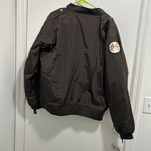 Vintage FL Dept. Of Corrections Insulated Duty Jacket 1990's XL Blauer Brown - Picture 10 of 12