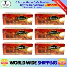 6 x 90 Sachet Gano Cafe Mocha Gano Excel Ganoderma Halal | DHL Express