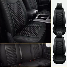 For Dodge Ram 1500 2500 3500 Car Seat Covers Front Rear Premium Leather Full Set