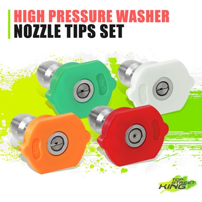 #ad DNA Motoring 4Pcs 0° 15° 25° 40° 2.5GPM High Pressure Washer Nozzle Tips Set $7.99