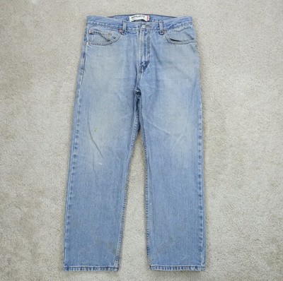 Levis 505 Jeans Herren W34 L28 Blau Denim Straight Leg Classic Vintage Style