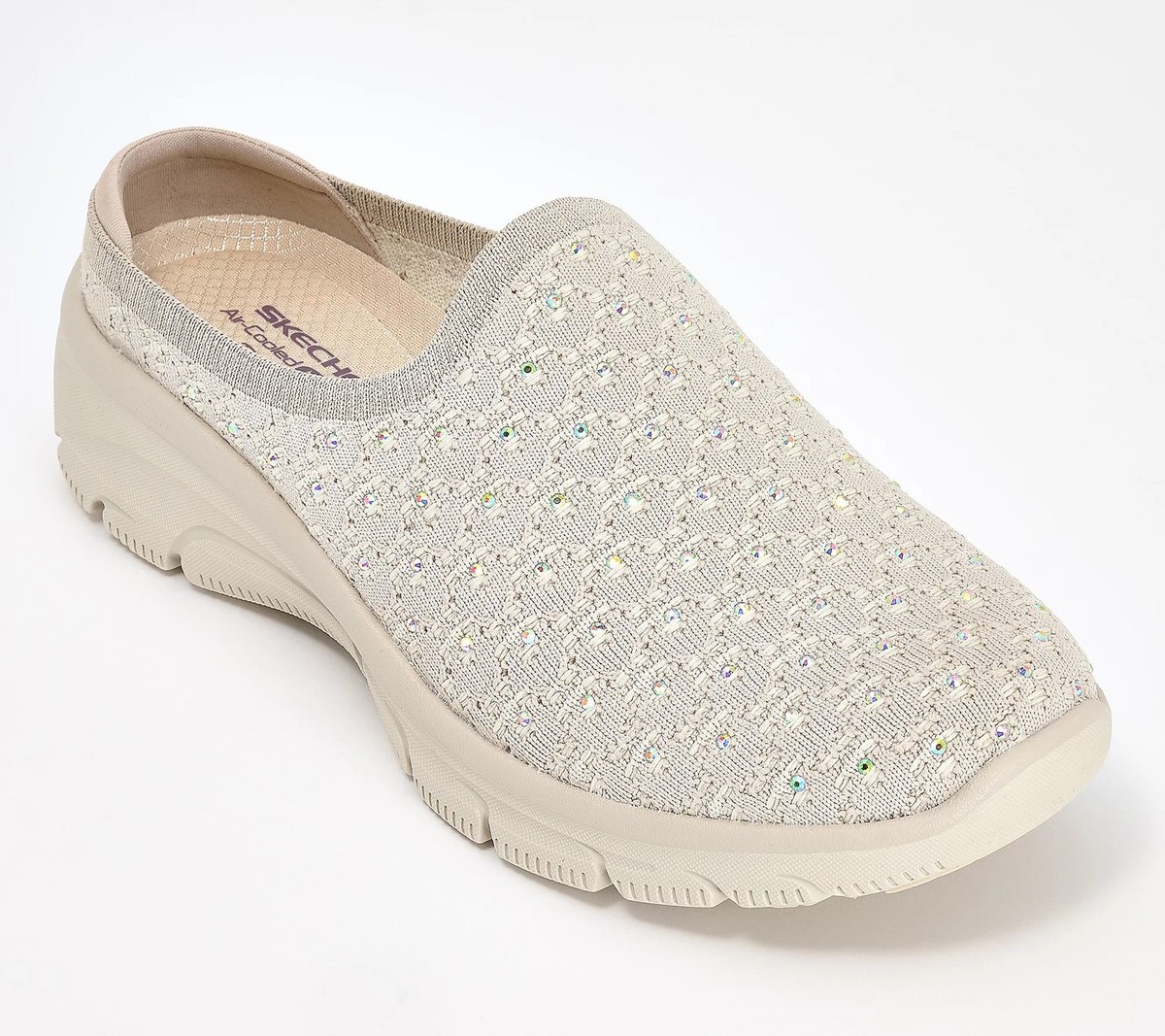 グリッター＆メッシュのくつ Skechers Glitz Strut Easy Going Rhinestone Knit Shoes
