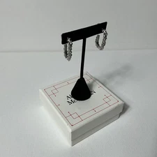 Alexander McQueen Silver Crystal Skull Earrings