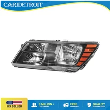 Left Headlight Assembly Halogen Fit For 2009-2020 Dodge Journey Amber Reflector