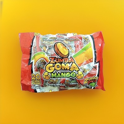 Zumba  Goma  (Zumba Pica), Mexican Tamarind and Mango Candy, 20 Ct