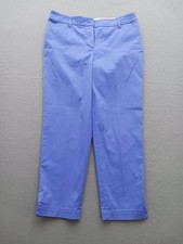 Talbots Women Pants Size 10 Blue Straight Stretch Classic Stylish Comfortable
