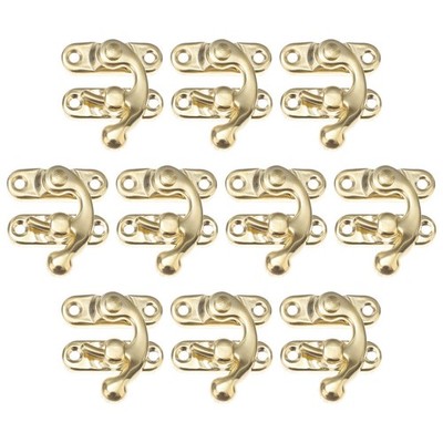  10pcs Schmuckkastenscharniere und Retro Horn Lock Latch Vintage Padlock HaSp
