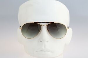 Vintage 80s oversized gold aviator sunglasses men NOS Silhouette M 8535