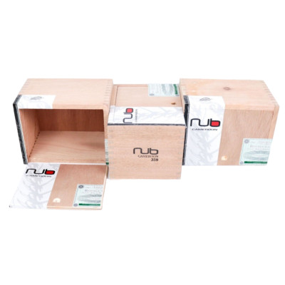 Lot of 3 Nub Cameroon 358 Empty Wood Cigar Box 6'' x 4.5'' x 4''