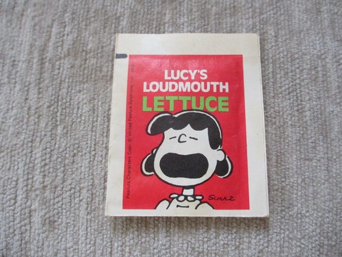 Lucy's Loudmouth Salat Samen - 1975 Erdnüsse Comic Strip Sammlerstück