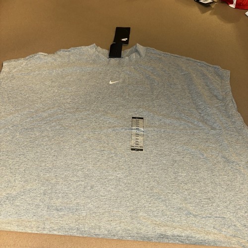 Camicia da donna Nike Essential Loose Center Swoosh finta collo crop grigia CJ2202 XXL
