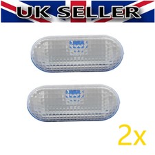 2X SIDE WING INDICATOR REPEATER LIGHT LENS CLEAR - FORD FOCUS MK2 C-MAX 1336185