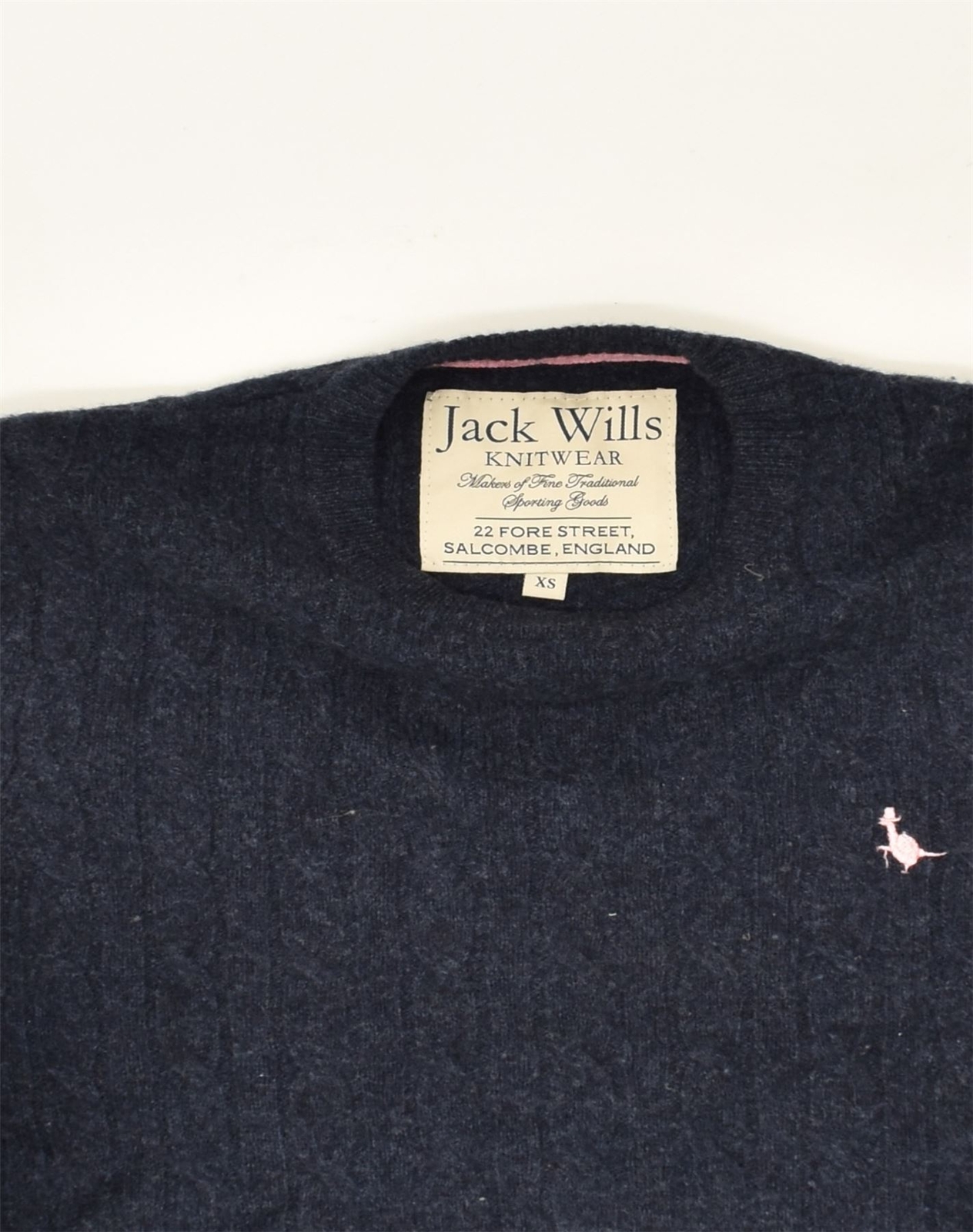 JACK WILLS Mens Crew Neck Jumper Sweater XS Navy Blue Merino Wool AL65 eBay