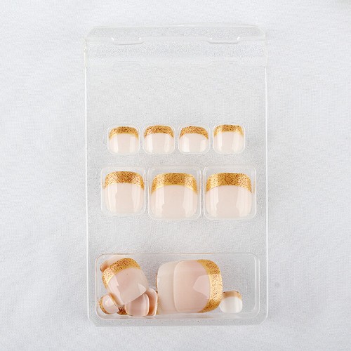 WHOLESALE Mixed 12 set 24pcs Summer French False Toe Nails Tip Artificial Art - Picture 4 of 12
