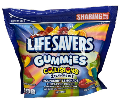 Lifesavers Gummies Collisions Two Flavors in One 14.5 oz