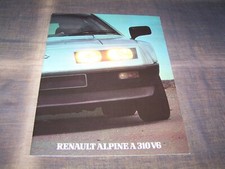 TOPRARITÄT Herrlicher Prestige Prospekt Renault Alpine A 310 V6 von 1982 !!!