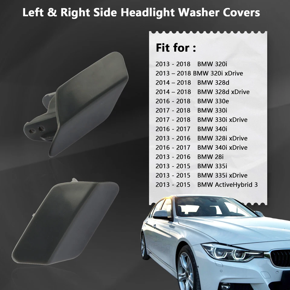 Kit de cubiertas de arandela de faros laterales izquierdo y derecho para BMW ActiveHybrid 3 2013-2015 Foto 4 de 4