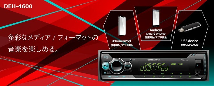 Carrozzeria Pioneer DEH-4600 Car Audio 1DIN Main Unit iPod