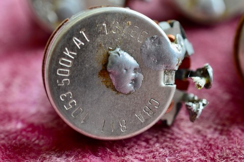 Vintage 1965 Gibson CTS 500k matched pot set - Volume / Tone - ES-335 PAF 1967 - Picture 9 of 12