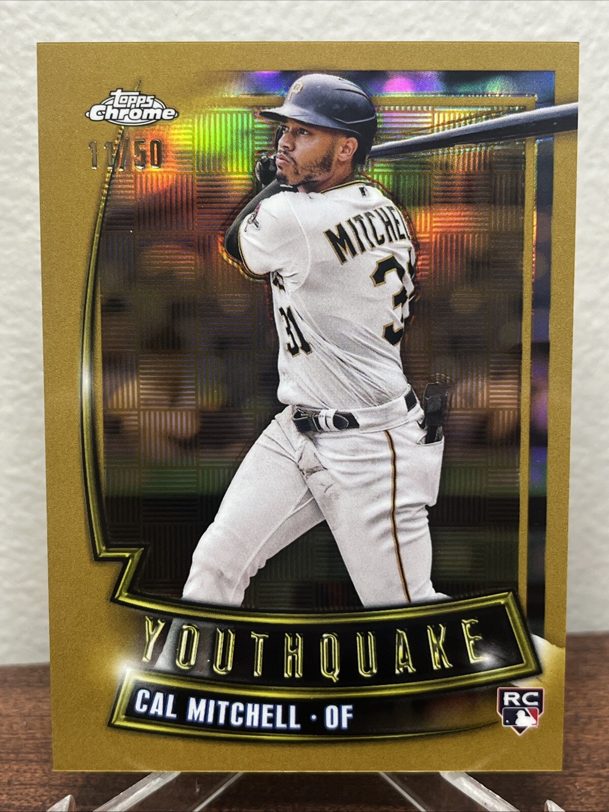 2023 Topps Chrome - Youthquake Gold Refractor #YQ-34 Cal Mitchell /50 (RC)