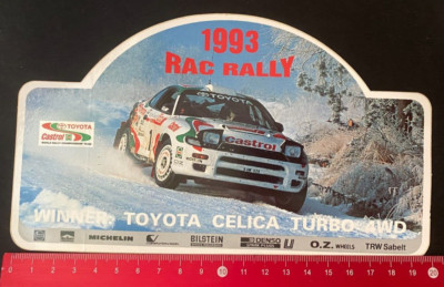 Aufkleber/Sticker: 1993 Rac Rally - Toyota Celica Turbo 4WD (29041697)