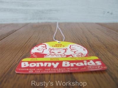 1950's Ideal BONNY (Bonnie) BRAIDS Wrist HANG TAG  #1   