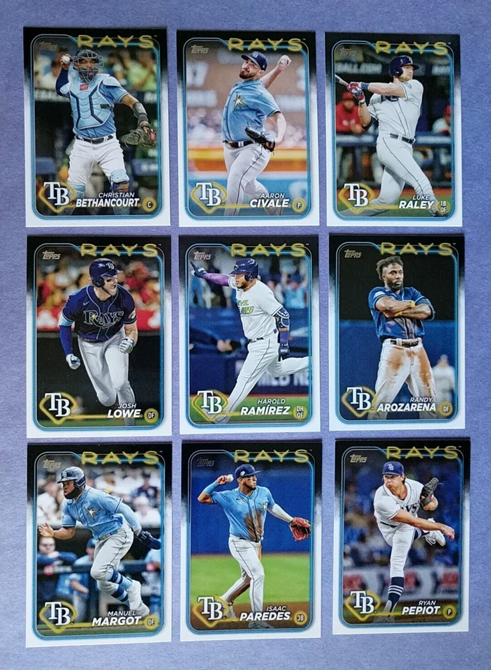 2024 Tampa Bay Rays 35 Card Team Set with Update Series - Image 3 of 4