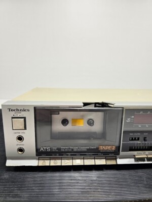 Vintage Technics Rs-b11w Dual Cassette Player Deck Works Great for