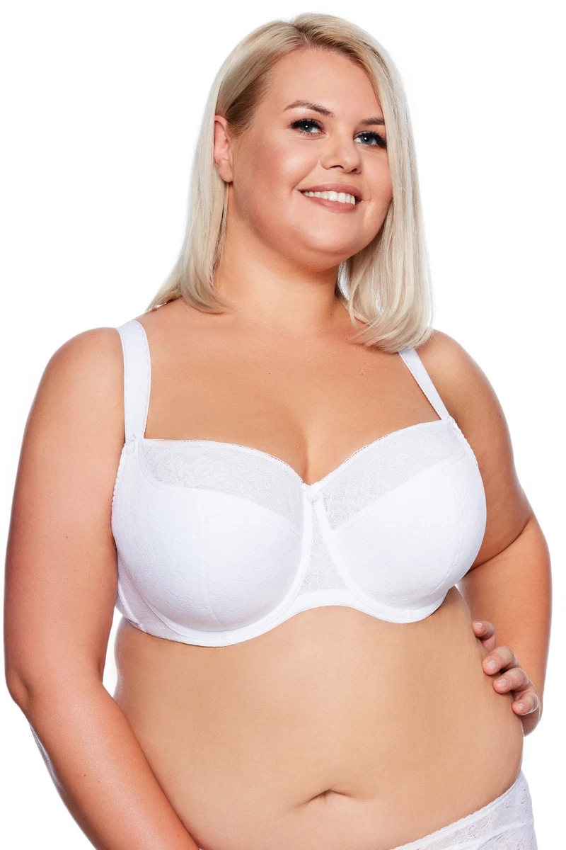 GAIA Women's semi soft plus size bra 32 34 36 38 40 42 44 46 C D E F G H I  J K L