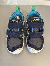 Plae Shoes Boys Size 8 Navy/Steel NEW in BOX