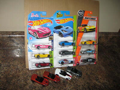 Hot Wheels Matchbox Lot of 13 2014 2015 Corvette Stingray Barbie Variation '14 