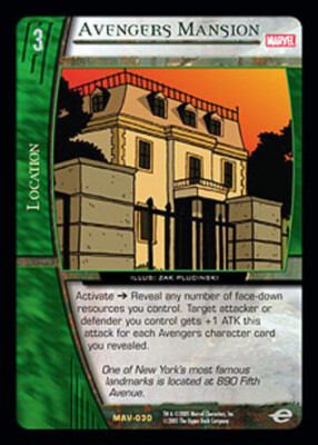 VS System: Avengers Mansion [Played] VS: Marvel The Avengers TCG CCG Classic Mar