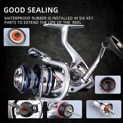 buy kawa fishing reel double handle SPINNING FISHING REEL 5.21/4.71 Gear Ratio Silver 5000 KAWA