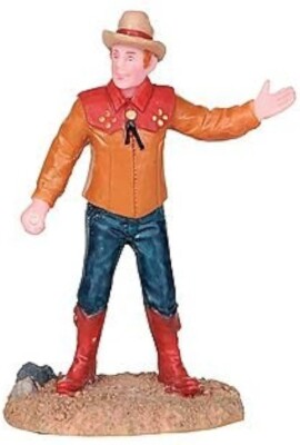 LASSO BILL Cowboy Old West LEMAX Kmart Christmas Village Figurine