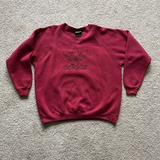 VTG Adidas Embroidered Trefoil Crew Neck Sweatshirt Mens XL Made In USA