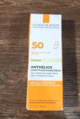 La Roche-Posay Anthelios, 100% Mineral UV filters, Sunscreen Fluid - SPF 50