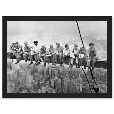 Lunch Atop A Skyscraper New York City 1932 Iconic Photo Framed A3 Wall Art Print