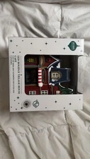 NEW 2024 Merry Moments Cobblestone Café LED Holiday Village House Lights Up Aldi