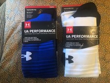 UA Under Armour Kids Soccer OTC Stripe UA Logo Global Performance Socks Lrg 1-4