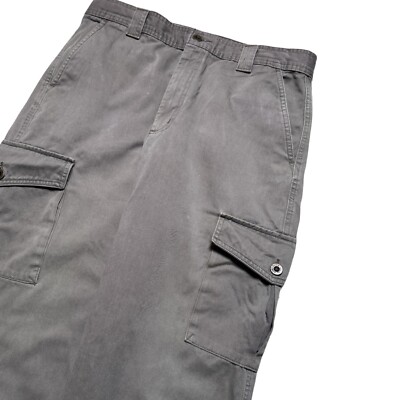 Vintage Y2K Eddie Bauer Military Green Cargo Utility Pants 36 X 30
