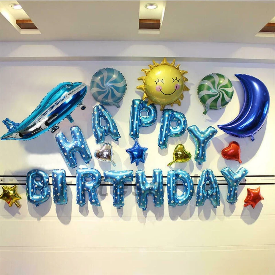Large Passenger Plane Airplane Balloon 42x82cm Cartoon Toy Party Birthday Decor - image 2 of 4