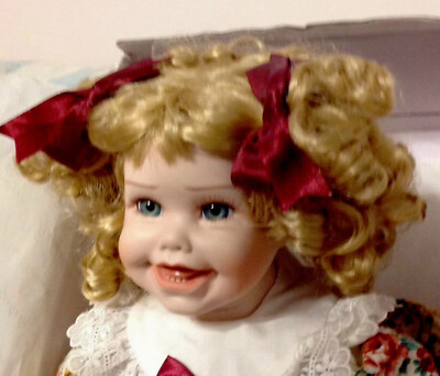 VTG DOLL BISQUE PORCELAIN GIRL DOLL RETIRED LTD. ED. ORIG. BOX NRFB 18 