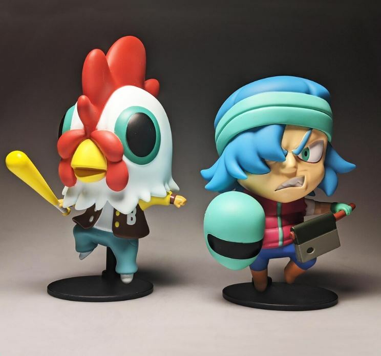 Hotline Miami Vigilante & Assassin Chibi Figure Set 4.75" Vinyl HLM Statue