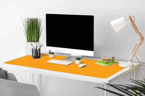 Desk Mat Top Large Pad Protector for Computer Mouse Office Dark Yellow 90x45 - Afbeelding 4 van 4