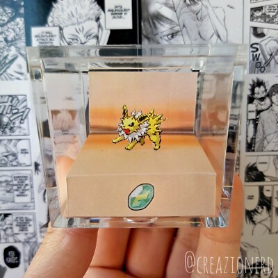 CUBE CUBE DIORAMA LIL PIXEL BOX POKEMON - Jolteon - HANDMADE 